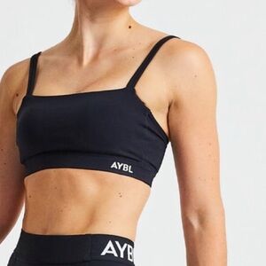 AYBL Essential Bandeau Sports Bra In Black SIZE Medium
